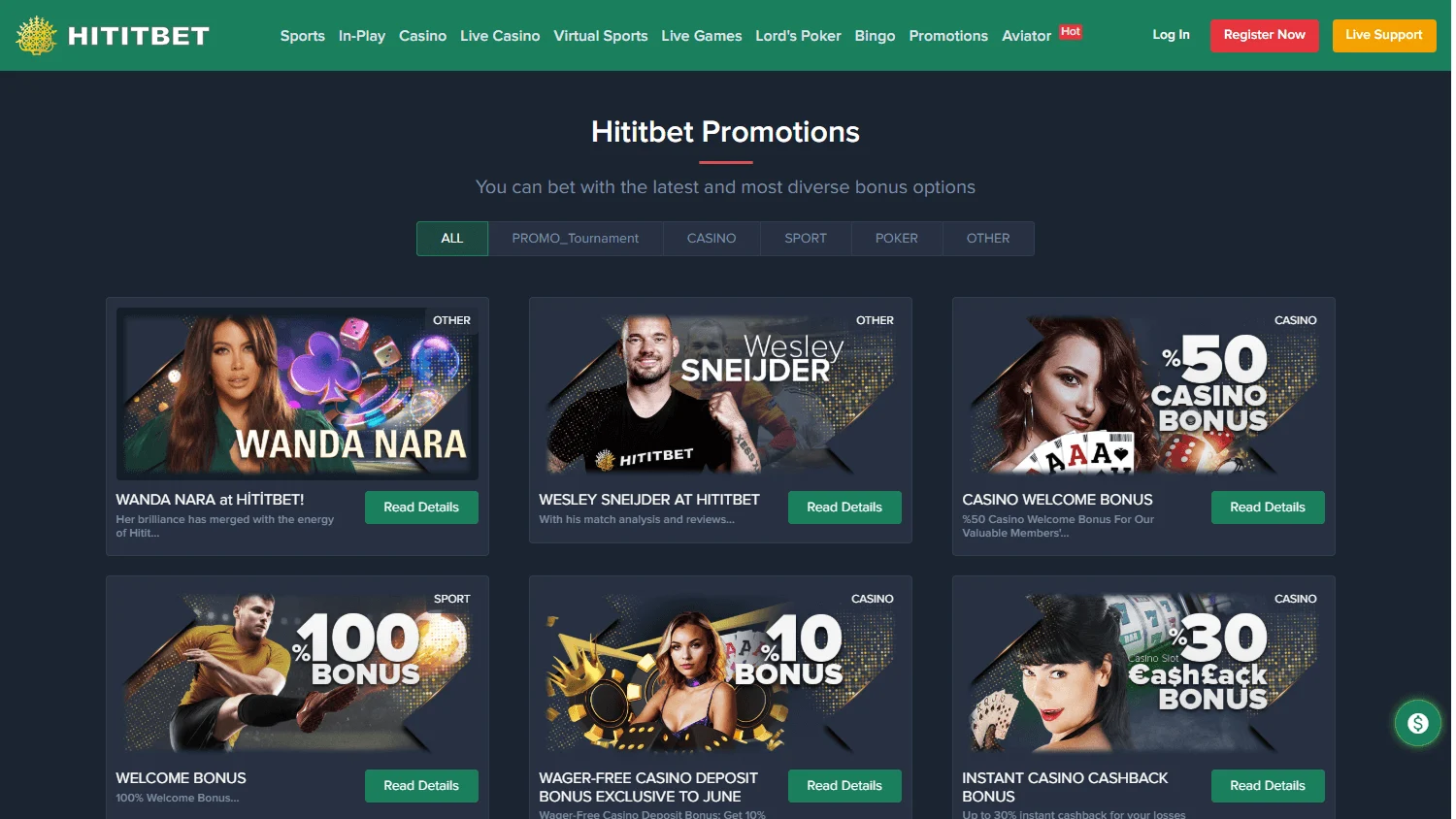 Current Hititbet bonus offers
